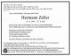 Zeller Hermann Todesanzeige